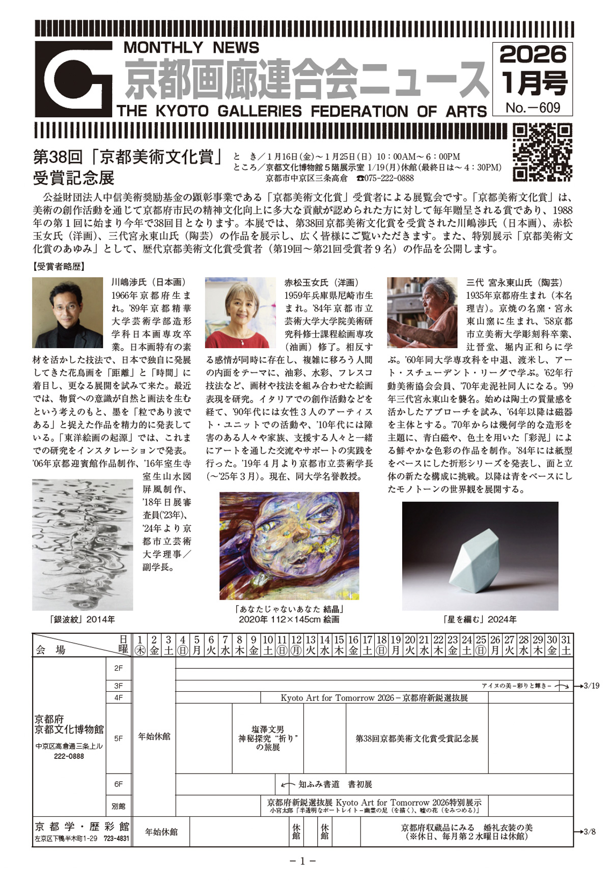 京都画廊連合会ニュース2026年1月号